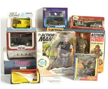 Action Man sets and die-cast models